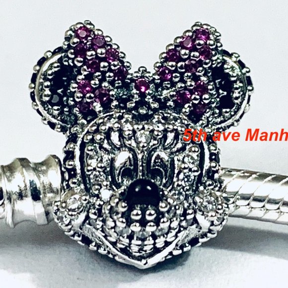 Pandora Jewelry - NEW Pandora Charm  Disney Minnie Mouse Pave Head